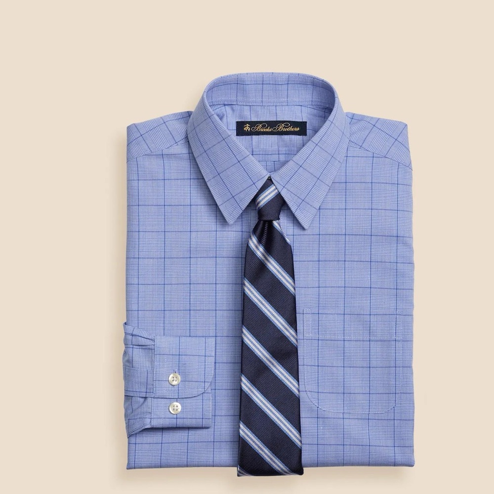 Boys Brooks Brothers Plaid Dress Shirt size 10.